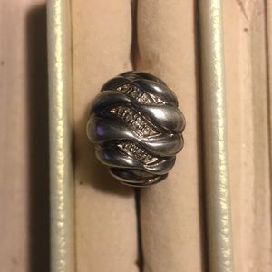 1950s Sterling & Diamond Cocktail Ring Size 9